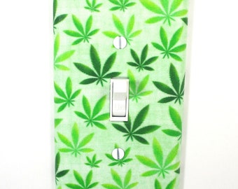 Weed Gift Light Switch Cover Plate Pot Leaf Home Decor Stoner Decoration Marijuana