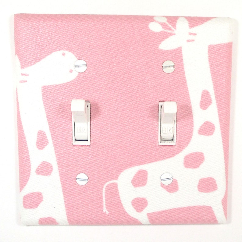 Light Pink Giraffe Nursery Decor Light Switch Cover Baby Girl Etsy