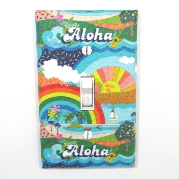 Aloha Home Decor Light Switch Cover Plate Hawaiian Decor Handmade Gift Beach House Decor Wall Art Decoration