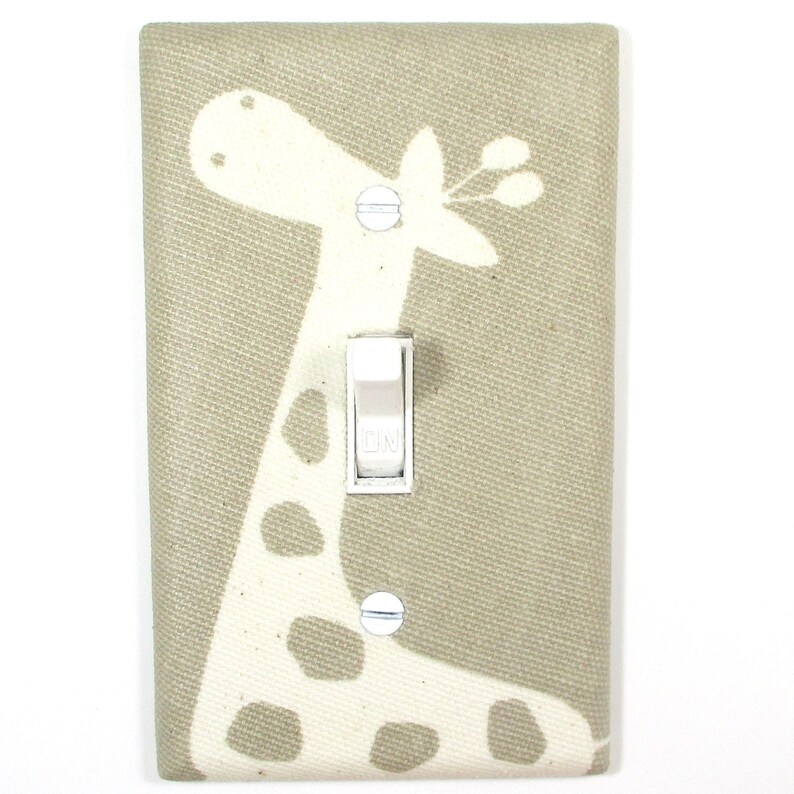 Giraffe Nursery Decor Light Switch Cover Plate Cream and Brown Etsy