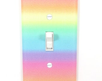 Pastel Rainbow Boho Nursery Decor Light Switch Cover Plate Girls Bedroom  Decor Home Gift Newborn Baby Room Wall Art Decoration