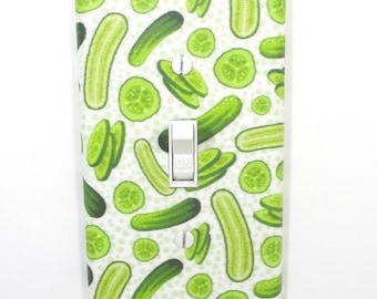 Green Pickle Gifts Light Switch Cover Plate Unique Home Decor Funny Wall Art Handmade Gift