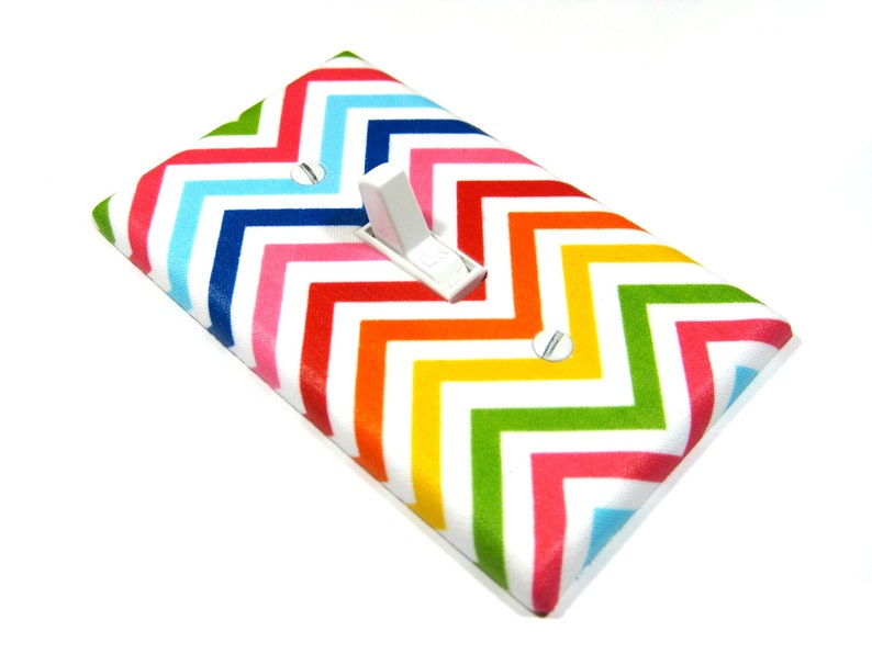 Chevron Home Decor Light Switch Cover Plate Modern Nursery Etsy
