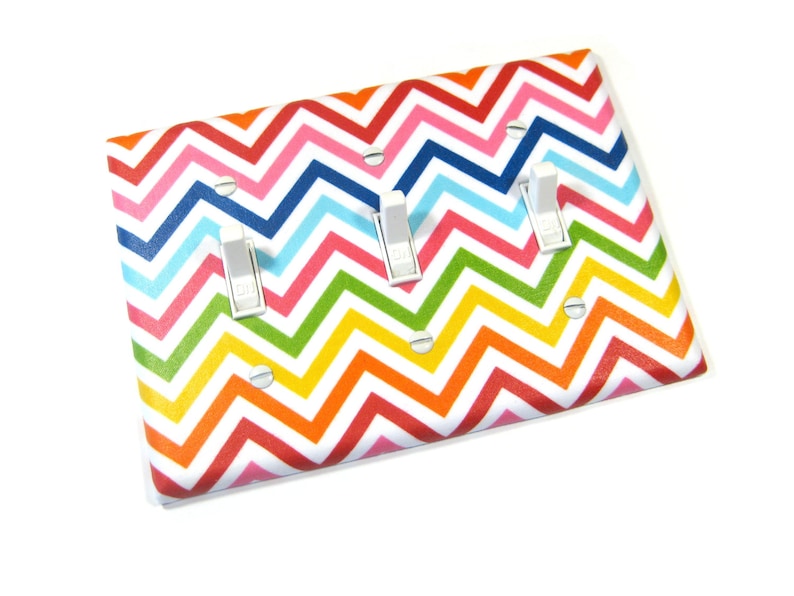 Chevron Home Decor Light Switch Cover Plate Modern Nursery Etsy