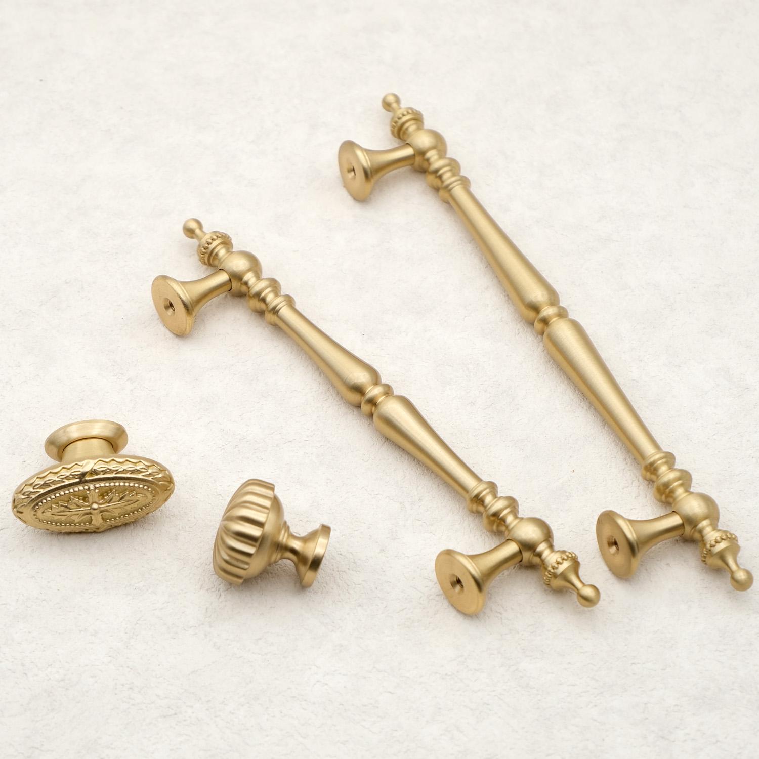 Brushed Brass Drawer Knobs & Pulls | Gold Dresser Knobs and Pulls ...