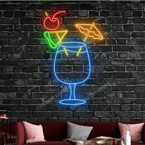 Cocktails Neon Light, Cocktail Bar Pub Led Sign, Cocktail Night Club Light Signage, Cocktail Home Bar Wall Decor, Cocktail Wall Art Led Sign