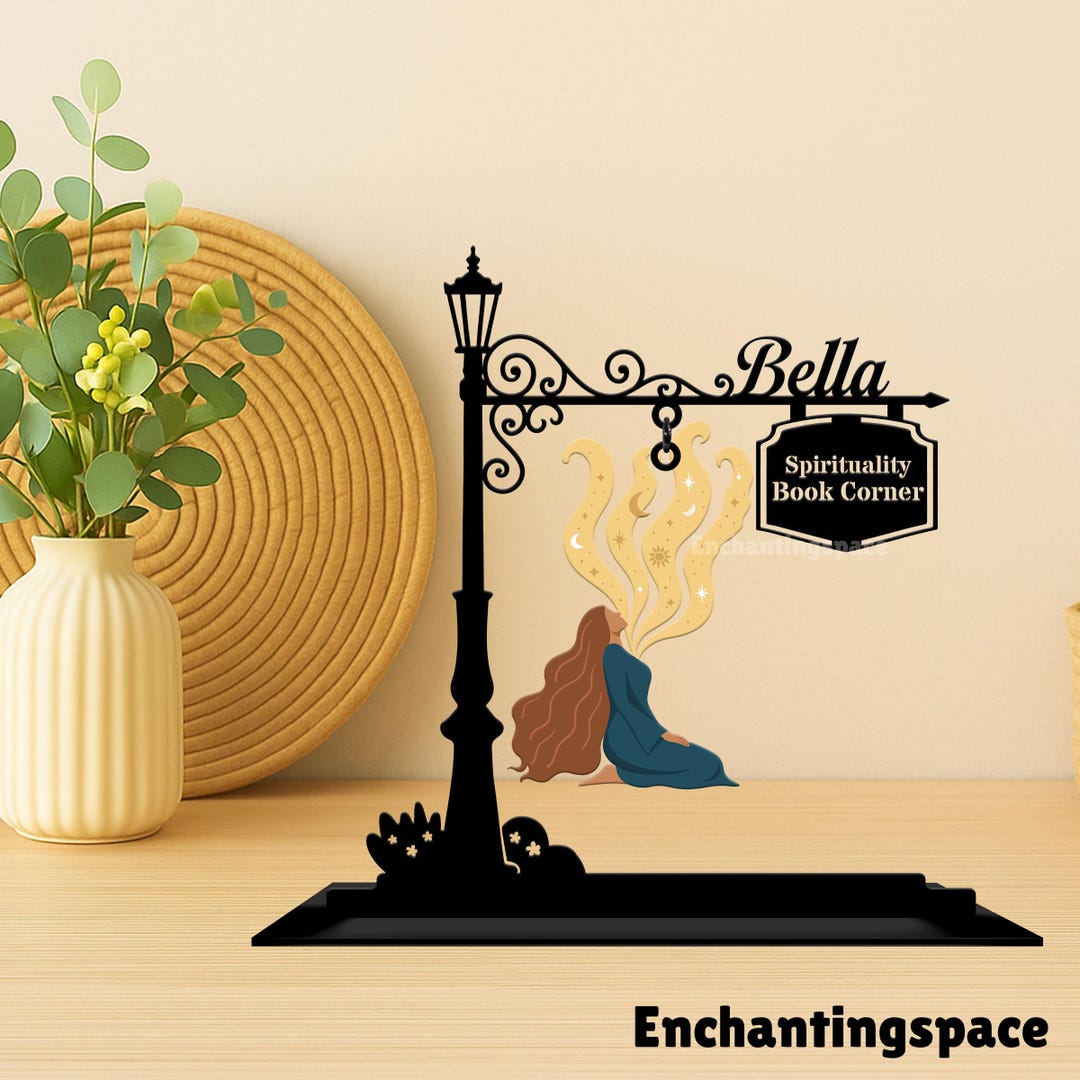 Custom Soul Library Sign, Personalized Mini Signpost Metal Stand ...
