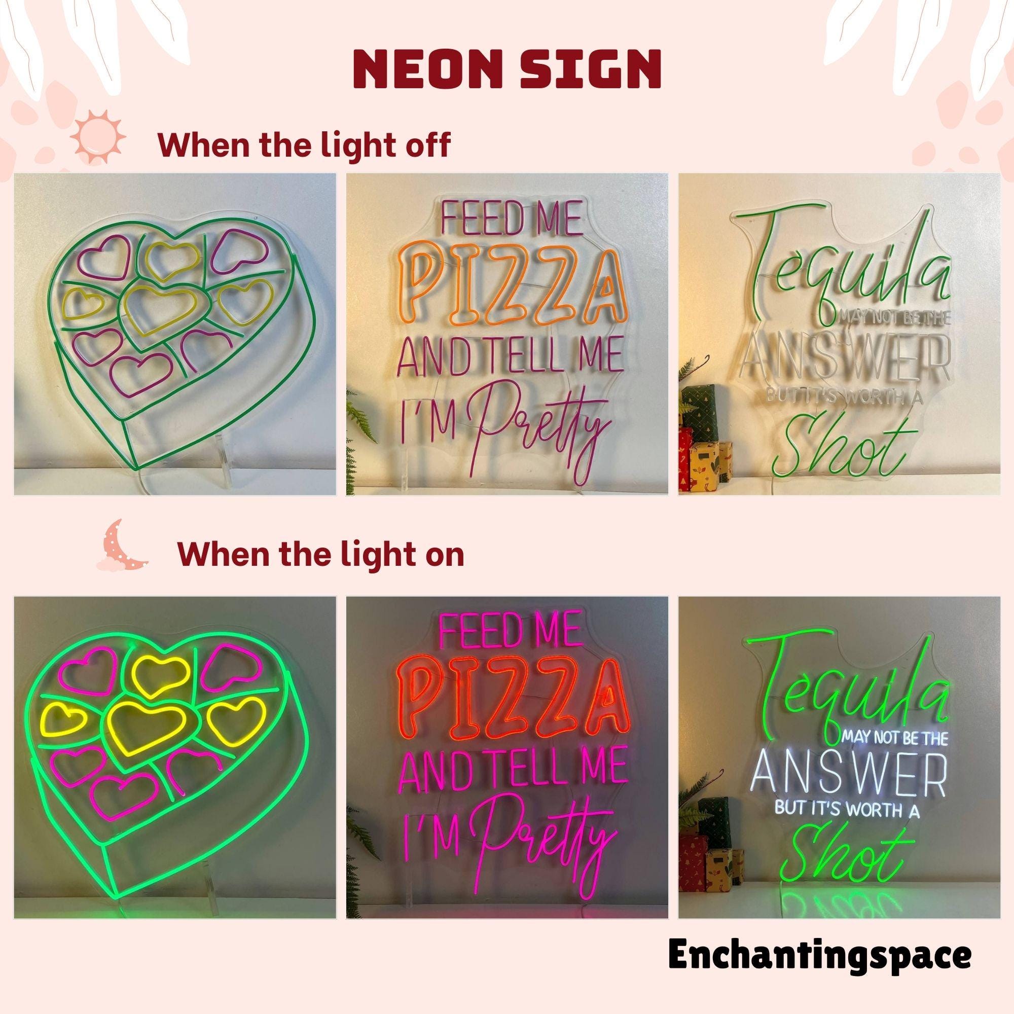 Spicy Cocktail Neon Sign, LED Wall Light for Mexican Bar, Pub or