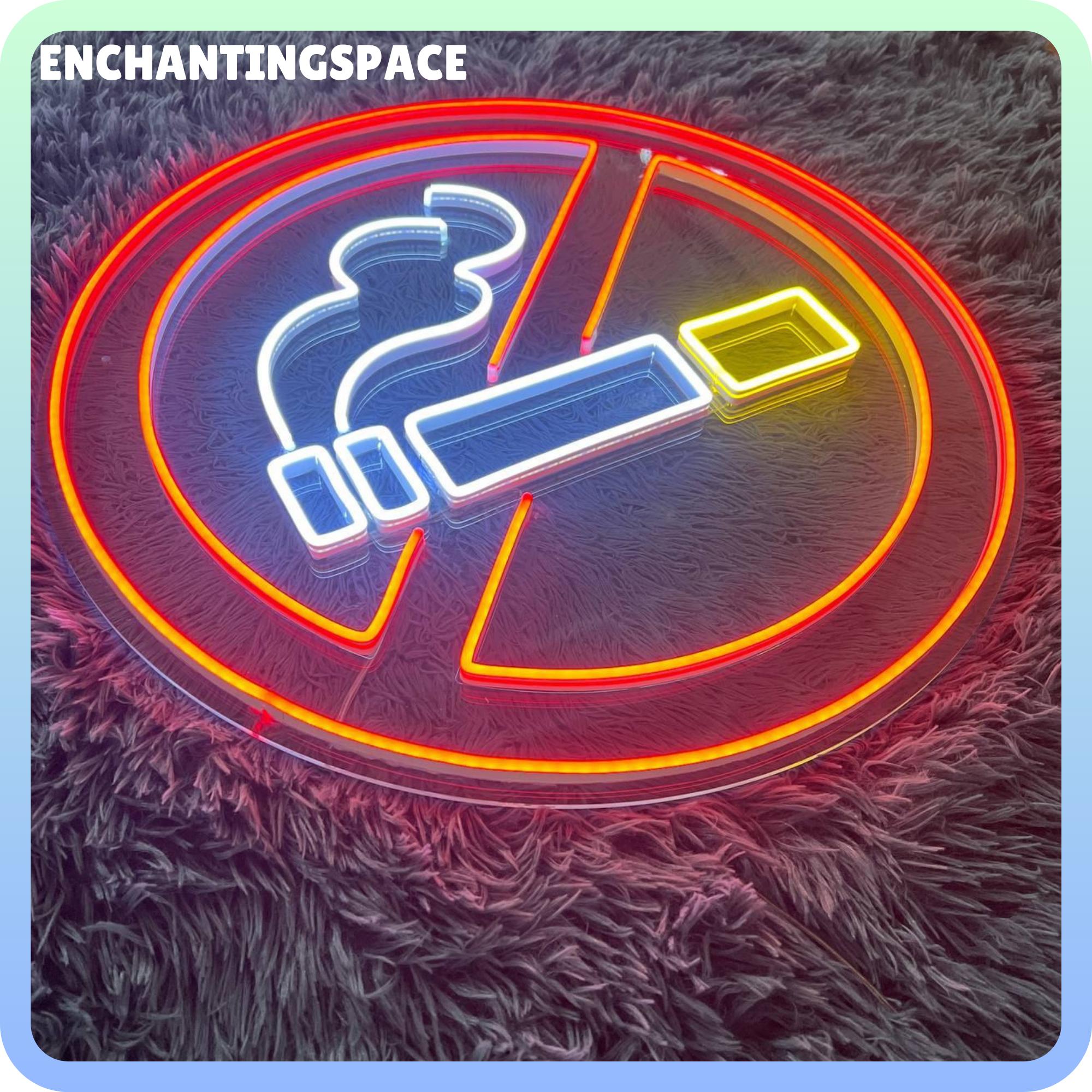 No Smoking Neon Sign, No Smoking Prohibition Led Sign, No Smoking