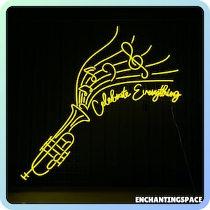 Saxophone Flow Music Neon Sign, Saxophone Led Sign, Custom Neon Sign, Celebrate Party Wall Decor, Saxophone Club Light Up, Ceremony Wall Art