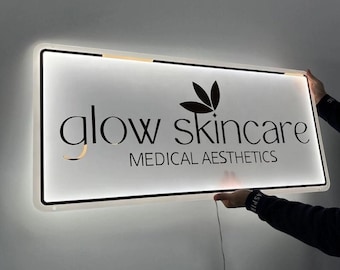 Personaliseer led-verlichting logo/uithangbord, aangepast led-bord voor bedrijven, gepersonaliseerde led-logoborden, gepersonaliseerde logoborden met led