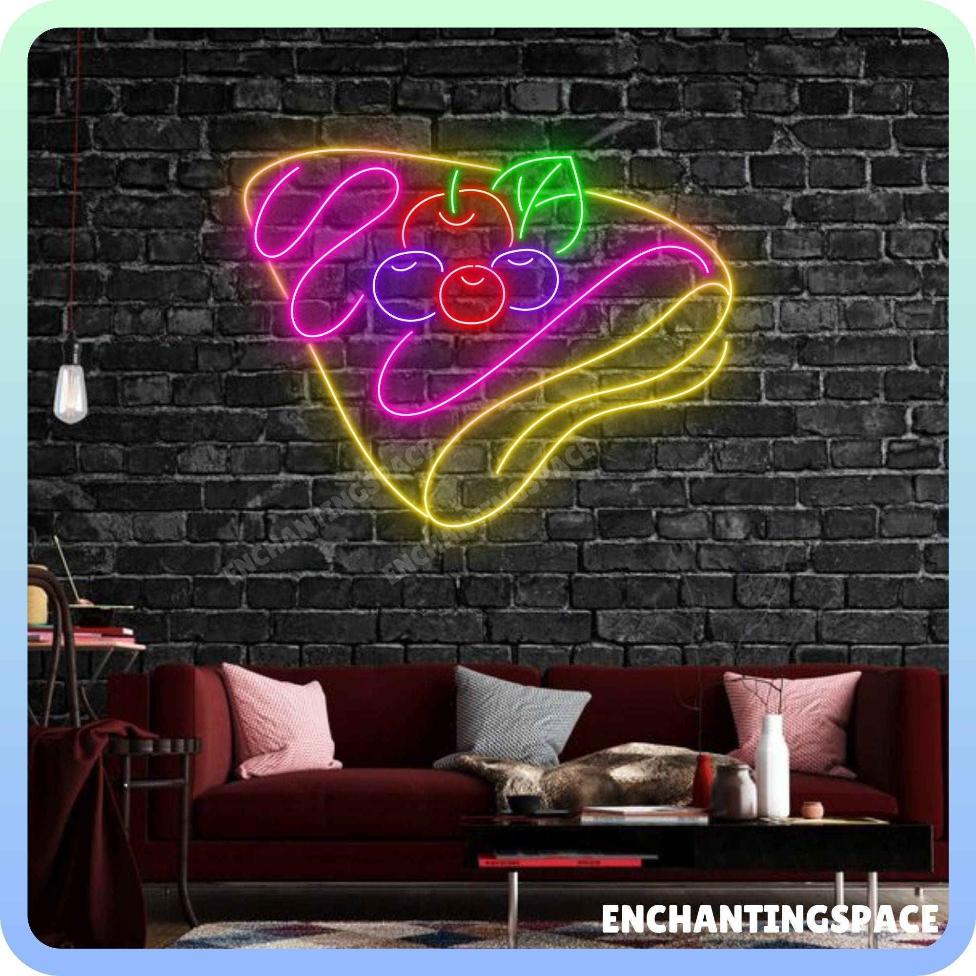Berry Crepe Cake Neon Sign, Berry Crepes Neon Light, Crepe Cake Shop Led Sign Wall Art, Crepe Cake Led Light, French Crepes Neon Signage