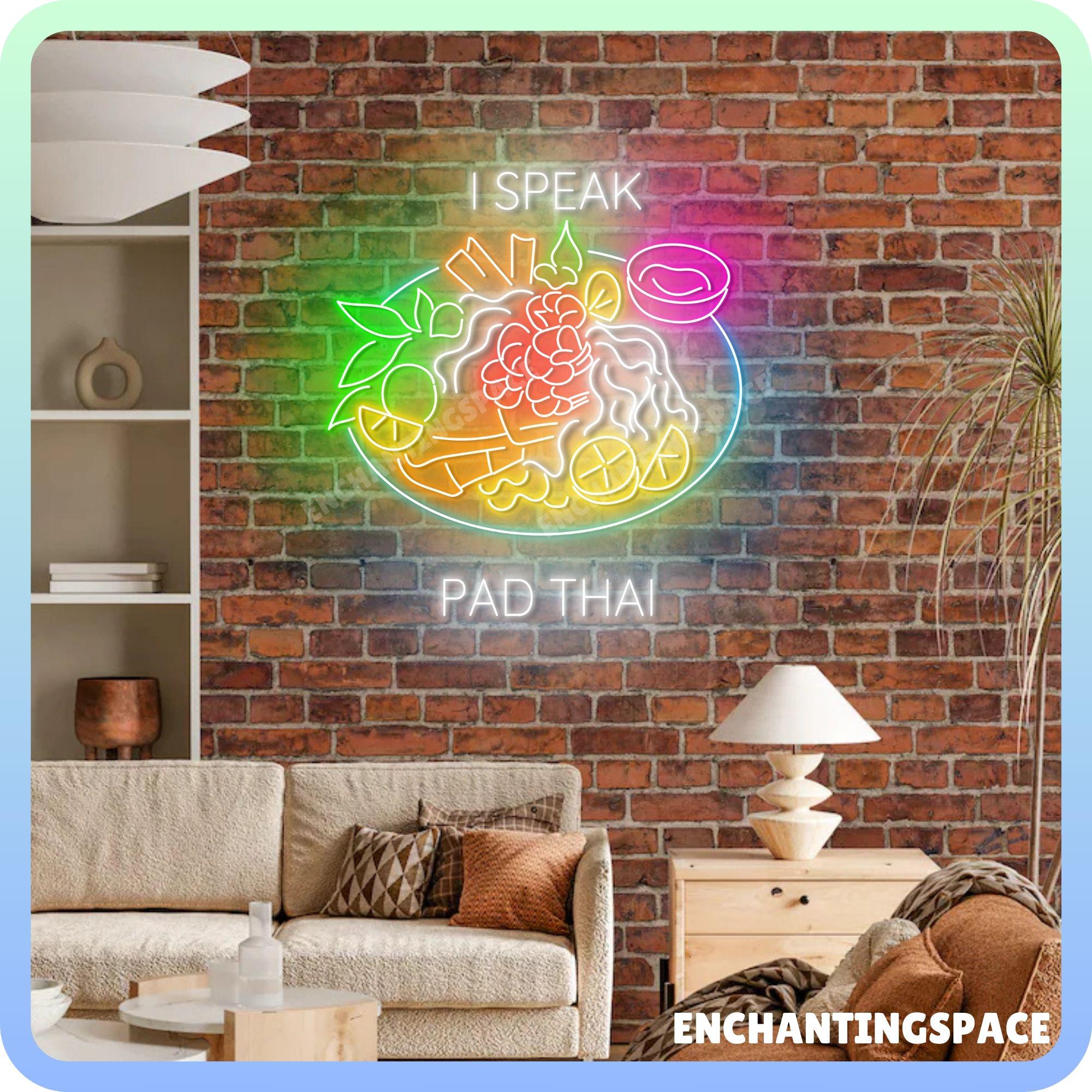 タイ料理 LEDネオンサイン THAI FOOD パームツリー ゾウ 看板 Amazon