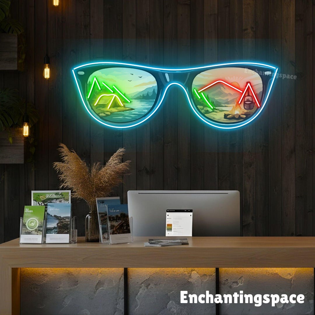 Camping Neon Wall Light, LED Sign Decor for Cabin, Great Gift for ...