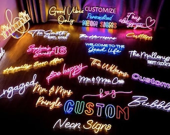Custom Logo Name Neon Sign, Custom Logo Store Led Light, Personalized neon LED Sign Wall Art, Wall Decor Restaurant Business Store Shop