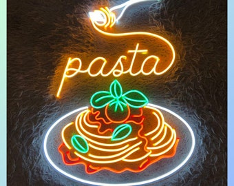 パスタネオンサイン、イタリアンレストランネオンライト、カフェ