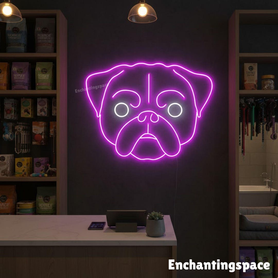Cute Puppy LED Neon Sign, Animal Wall Light for Pet Store, Grooming ...