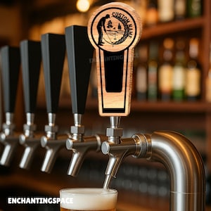 Custom Golf Player Chalkboard Beer Tap Handle, Handcrafted Wooden Handle, Laser Engraved Gift for Golf Lovers, Personalized Bar Accessory