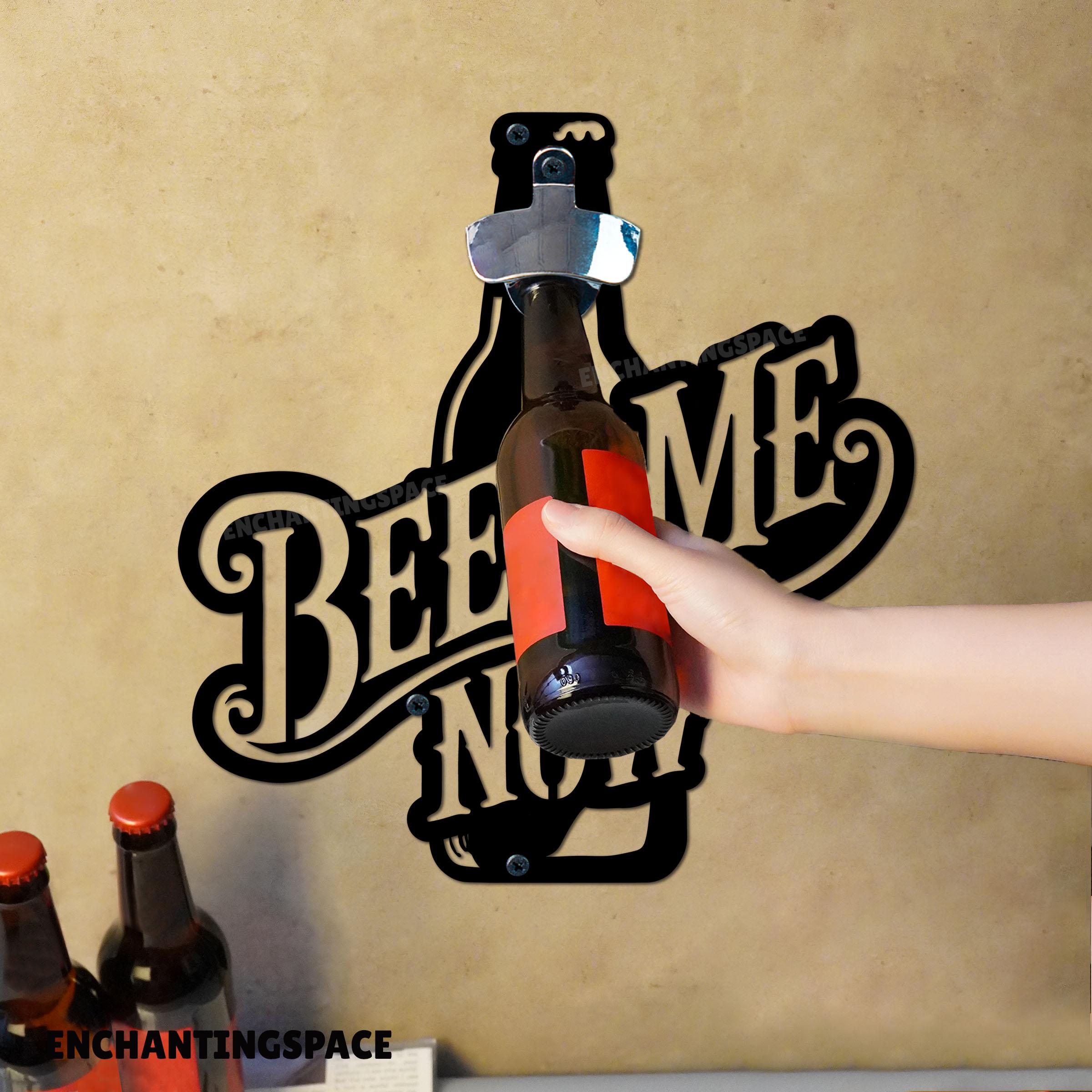 Custom Metal Bottle Opener, Funny Wall-Mounted Beer Opener, Metal Bar Tool for Home Bar or Man Cave, Unique Drinking Accessory