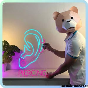 Piercing Neon Sign Wall Sign, Piercing Studio Led Light, Custom Piercing Led Sign For Wall Decor, Open Sign For Tattoo Piercing Room Decor