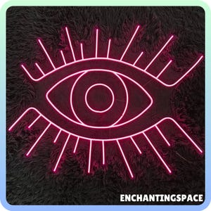 Evil Eye Leuchtreklame, Evil Eye Symbol Led Schild, Benutzerdefinierte Leuchtreklame, Bar Pub Wandkunst, Wohnzimmer Licht Wandschild, Illuminati Eyes Led For Store