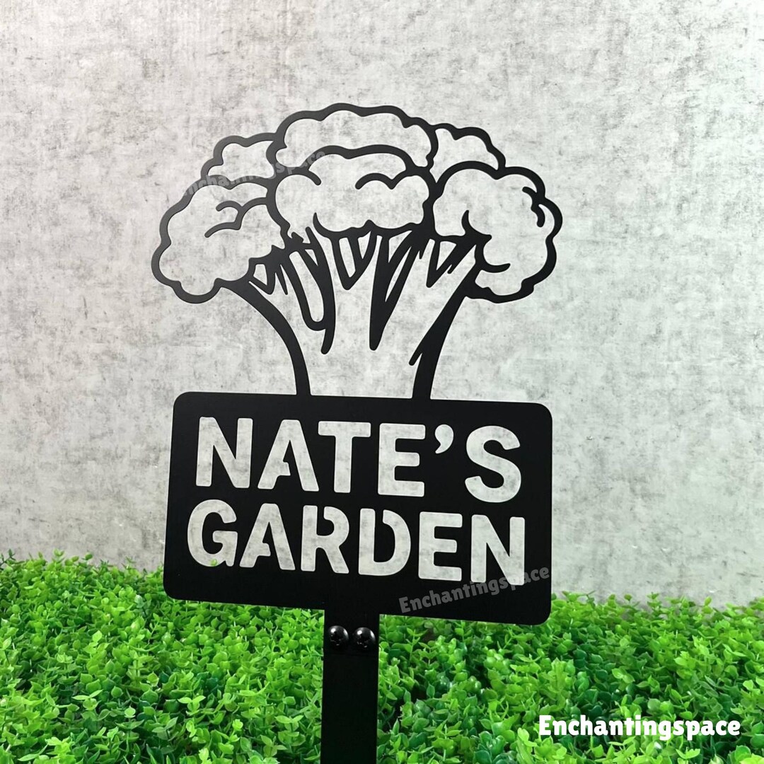 Custom Broccoli Metal Garden Sign With Stake, Personalized Vegetable ...