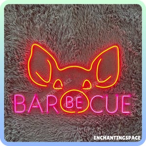 Neonbord barbecue, muurdecoratie open barbecue winkel, muurbord barbecue restaurant, aangepaste ledverlichting varkensvlees barbecue, neonlicht winkel grillwinkel