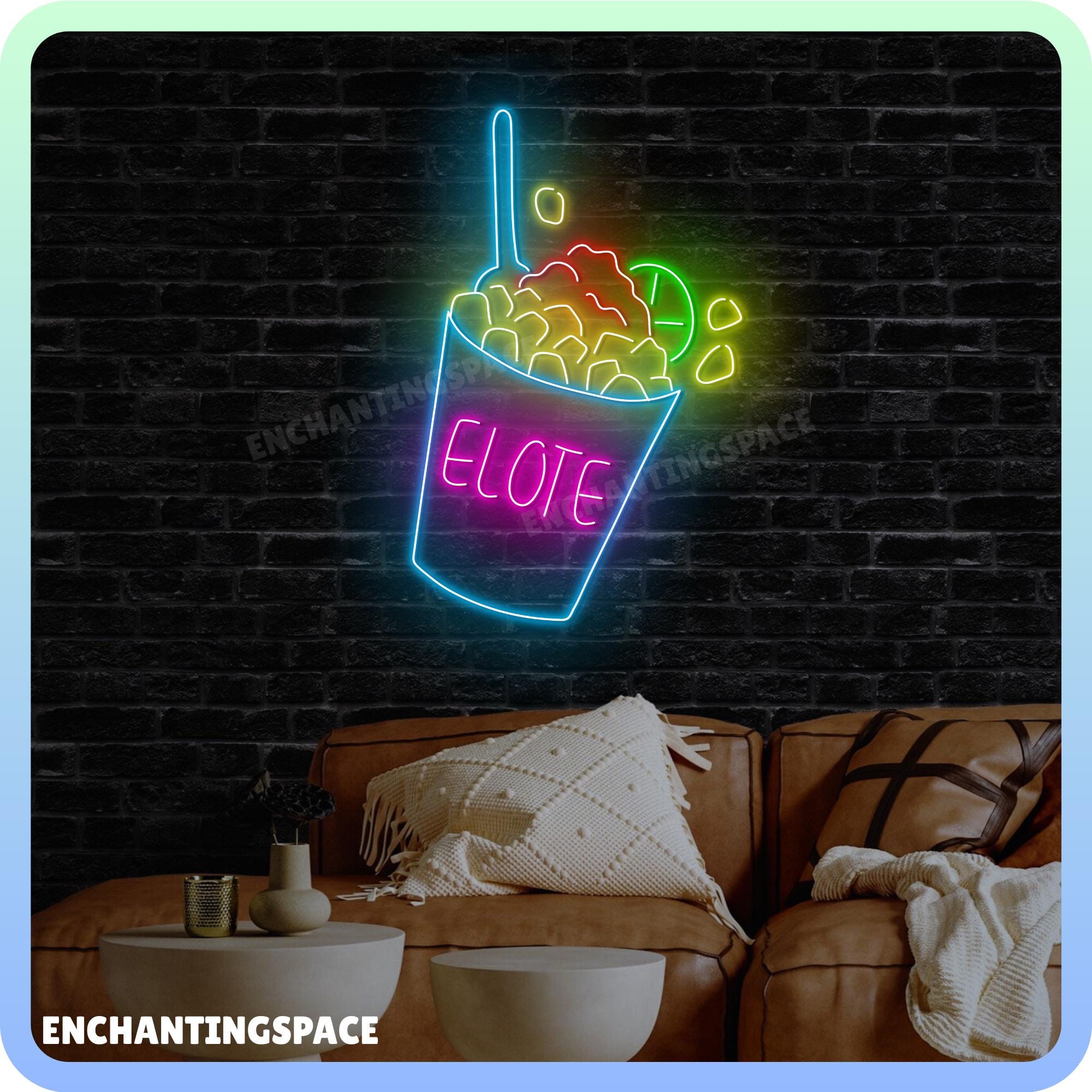 Elote Led Signs, Mexican Elote Restaurant Neon Wall Decor, Elotes