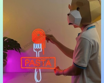 パスタネオンサイン、イタリアンレストランネオンライト、カフェ