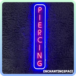 Piercing Neon Sign, Piercing Studio Led Light, Custom Neon Sign, Tattoo Studio Light Wall Art, Open Sign For Tattoo Piercing Store Decor