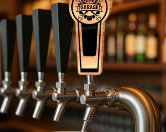 Aangepaste vaders garage biertaphendel, handgemaakte houten kraan, aangepaste schoolbordkraan, lasergegraveerd baraccessoire, cadeau voor homebrew-liefhebbers