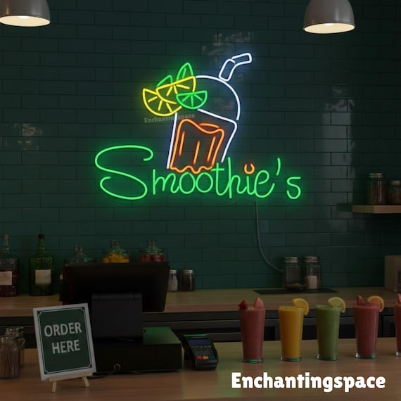 Insegna al neon per frullati, luce LED per frullati, luce al