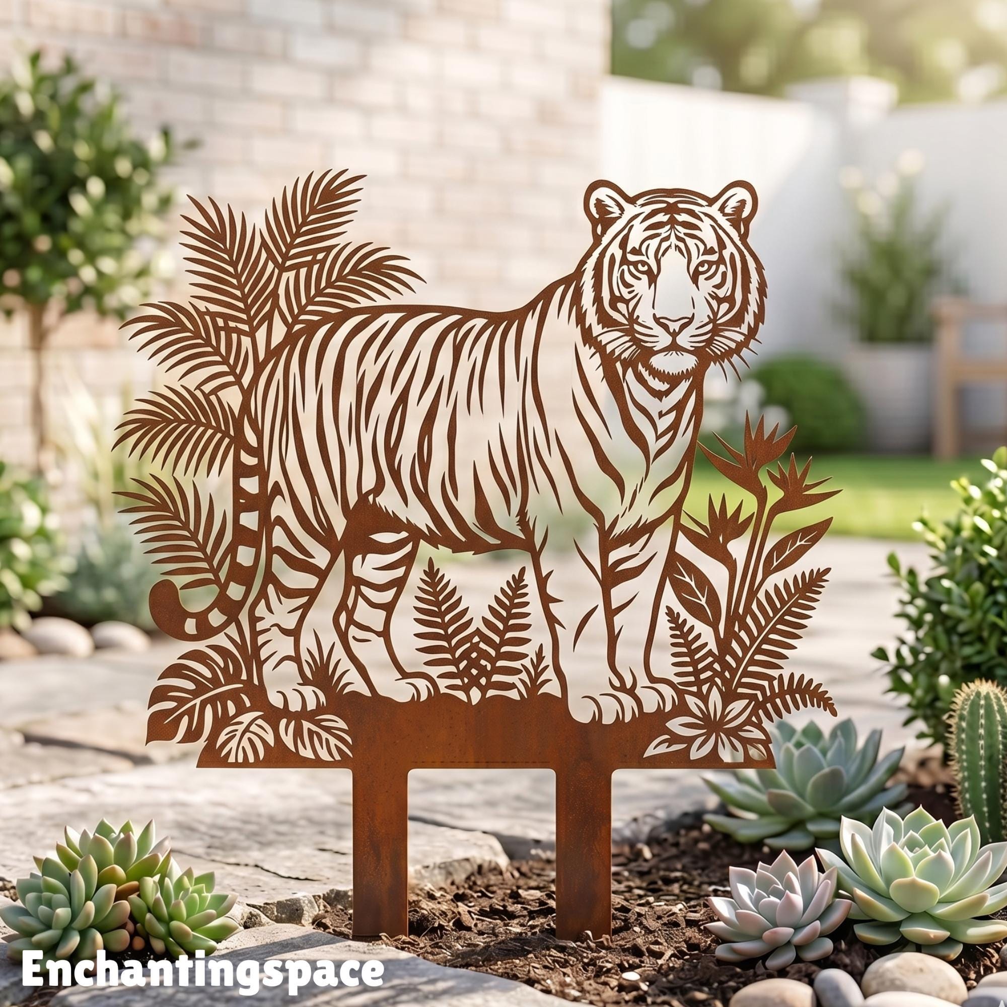 Metal Tiger Statue - Etsy