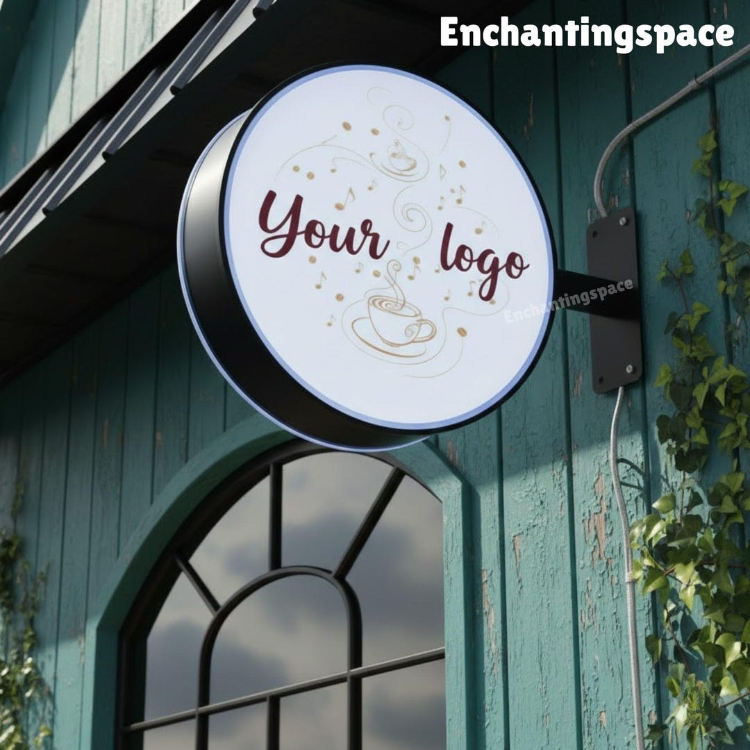 Custom Light Box Sign With Logo and Brand Name, Personalized Double ...