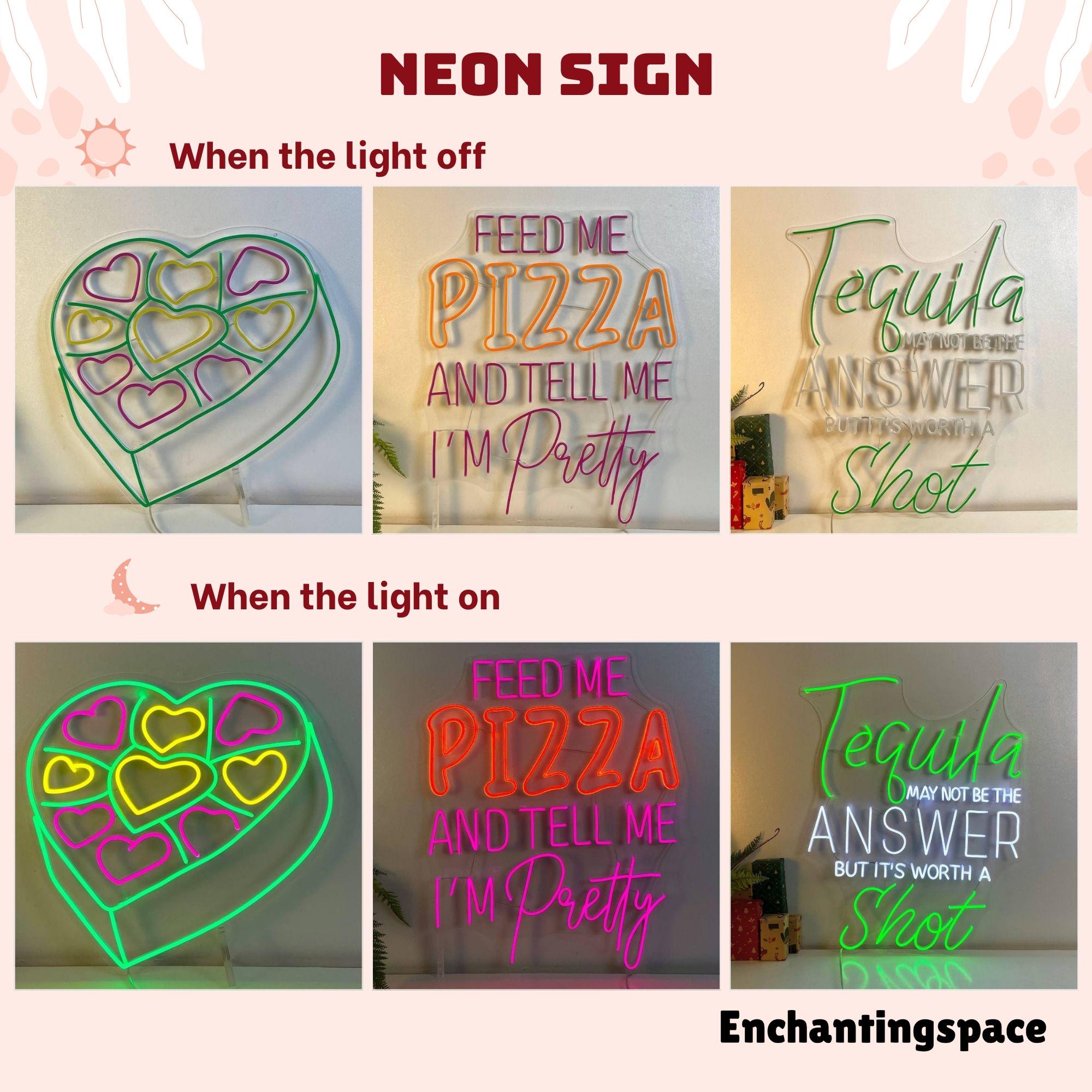 Mexican Margarita Neon Sign, Cocktail LED Wall Art for Home Bar or