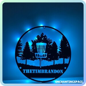 Luz LED de arte de pared de metal de Treeline personalizada, decoración LED de metal de bosque, letrero de arte de pared de metal de bosque de Treeline personalizado, regalos para amantes de la naturaleza