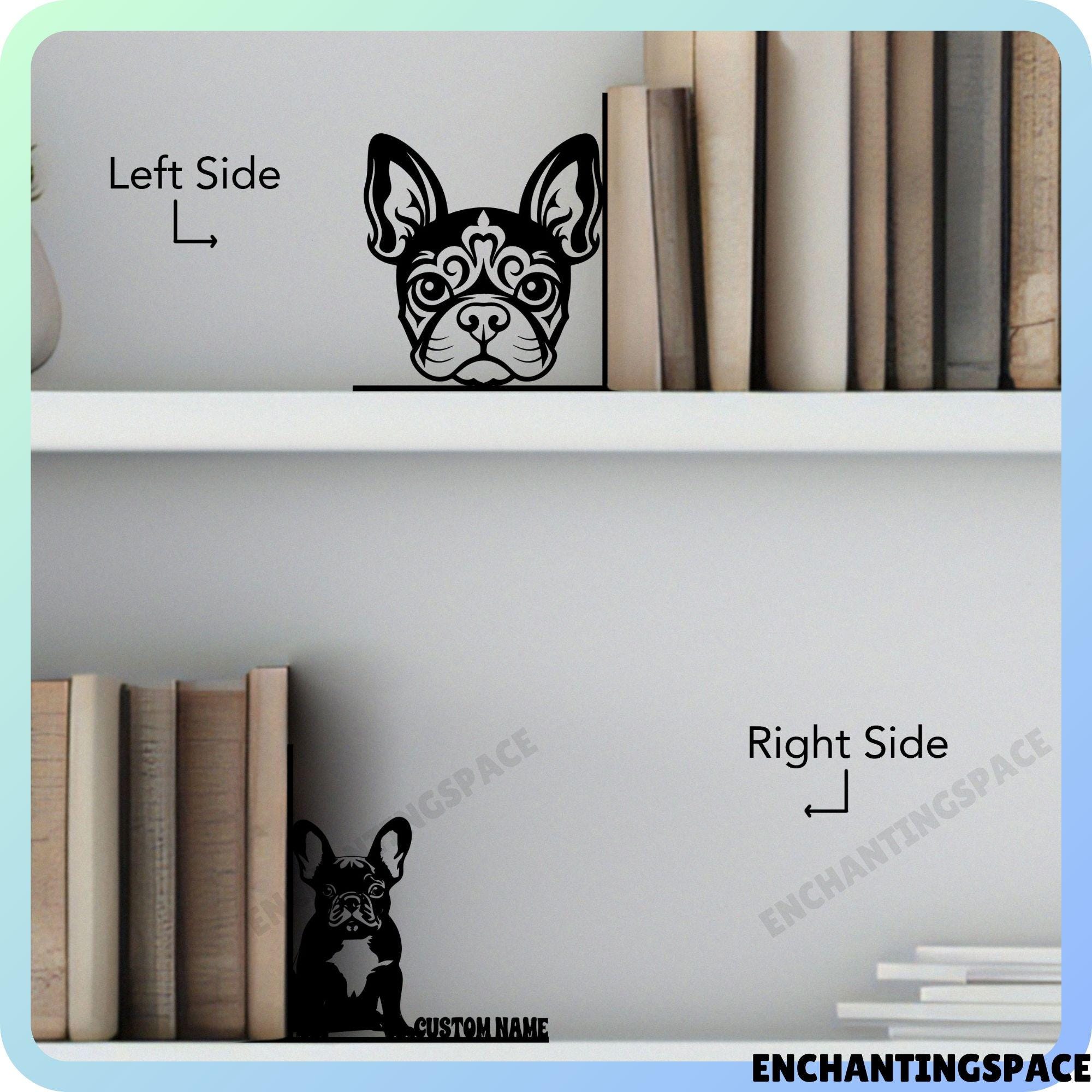 Customized French Bulldog Metal Bookends, French Bulldog Book End