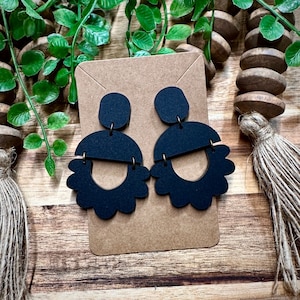 Earrings | Acrylic Earrings | Acrylic Jewelry | BOHO Earrings | Black Earrings | Statement Earrings | Colorful Earrings