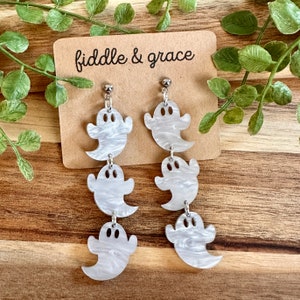 Halloween Earrings | Earrings | Halloween | Cute Halloween Earrings | Ghosts | Ghost Earrings | Statement Earrings