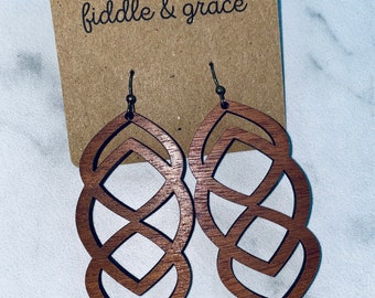 Earrings | Wood Earrings | Wooden Earrings | Wood Jewelry | Statement Earrings | Lightweight Earrings | Dangle Earrings