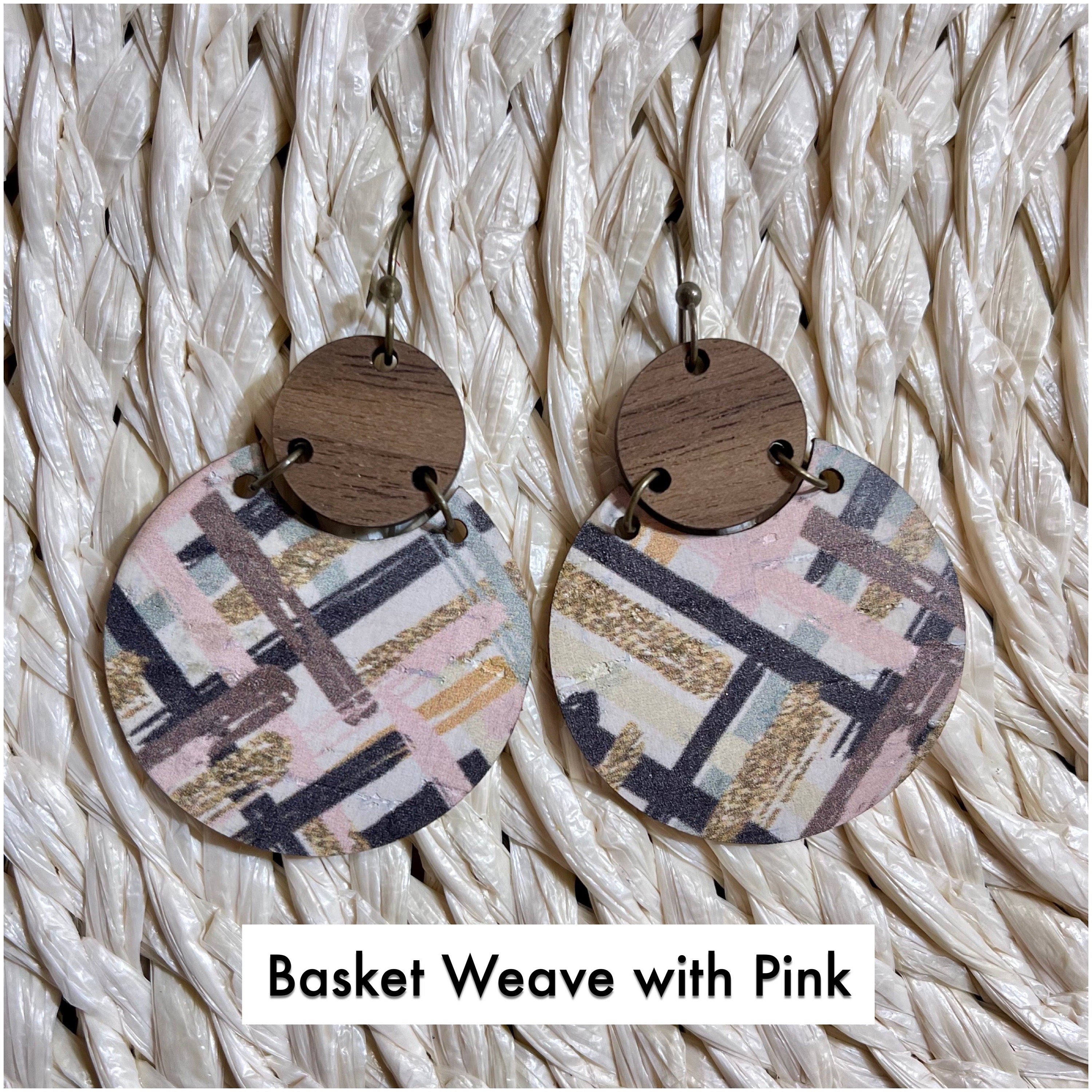 Cork Earrings Earrings Cork Fabric Wood and Cork Etsy