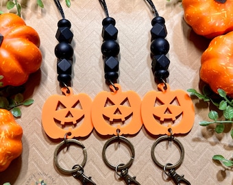 Teacher Lanyard | Lanyard | Teacher | Badge Holder | Lanyard Badge Holder | Pumpkin Lanyard | Halloween Lanyard