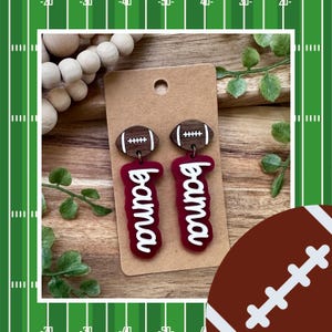 Game Day Earrings | Alabama Earrings | Bama Earrings | Earrings | Alabama | Statement Earrings | Sports Earrings | Game Day Earrings
