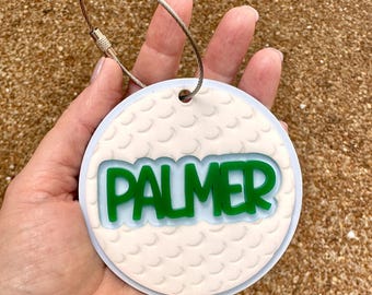 Personalized Golf Bag Tag Name – Custom Sports Backpack Tag