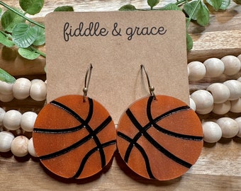 Basketball Earrings | Earrings | Basketball Earrings | Basketball Mom | Sports Earrings | Statement Earrings | Sports Earrings