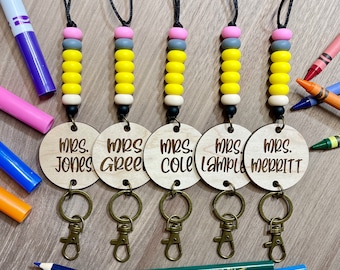 Teacher Pencil Lanyard