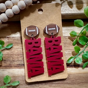 Game Day Earrings | Alabama Earrings | Bama Earrings | Earrings | Alabama | Statement Earrings | Sports Earrings | Game Day Earrings