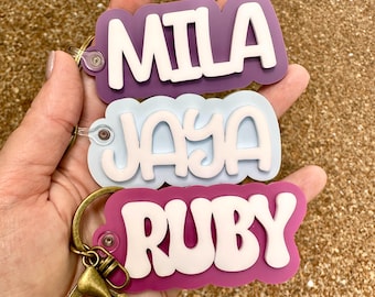 Personalized Name Keychain Custom Acrylic Bag Charm