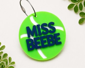 Personalized Tennis Bag Tag Name – Custom Sports Backpack Tag