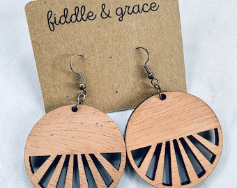 Earrings | Wood Earrings | Wooden Earrings | Wood Jewelry | Wooden Jewelry | Lightweight Earrings | Statement Earrings